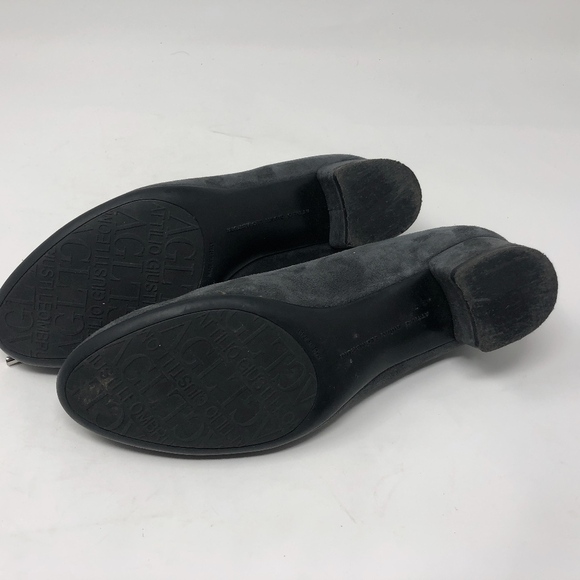 AGL Kristin Grey Suede Block Heels 37.5 - Picture 7 of 8